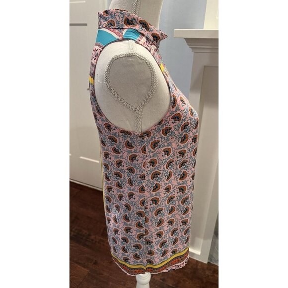 Super Cute and Lightweight Gianni Bini High Neck Colorful Sleeveless Top XS - Picture 6 of 7